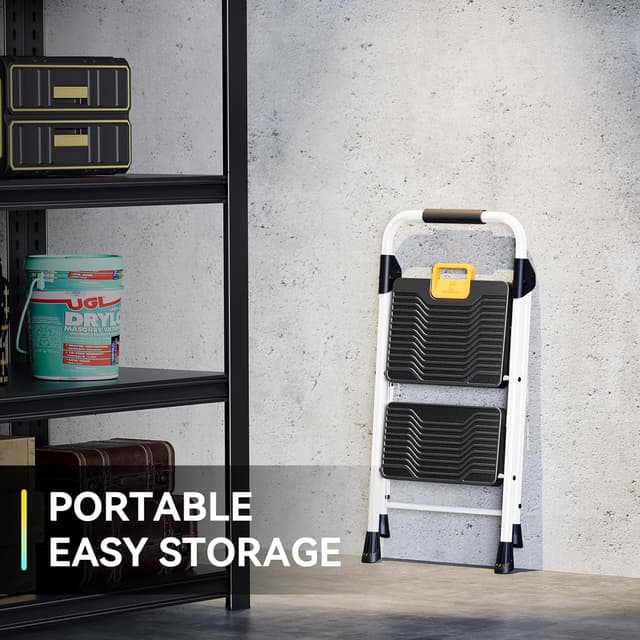 Thumbnail 5 de KINGRACK 3 Step Folding Ladder 360kg capacity