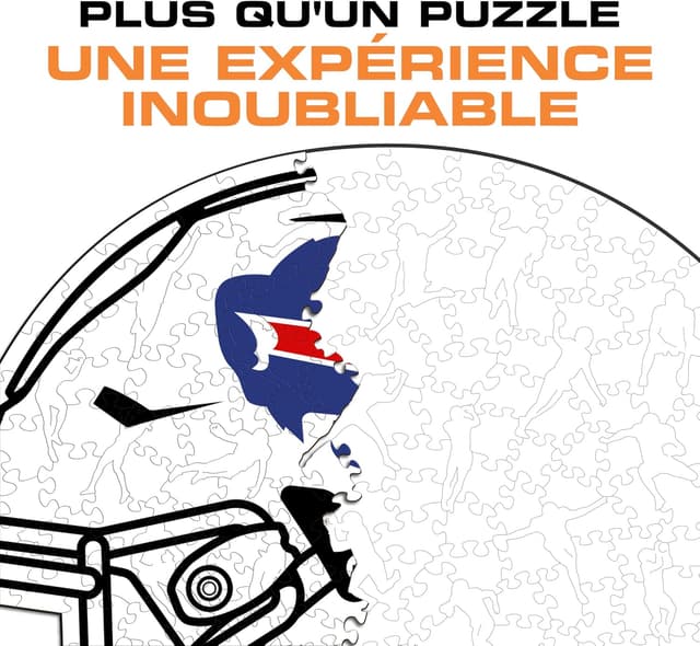 Detalle de Iconic Puzzles Casque Buffalo Bills en bois sous licence officielle NFL (taille S, 150 pièces)
