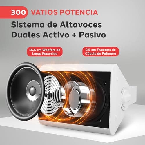Detalle 2 de Pyle Enceinte Stéréo Murale Bluetooth
