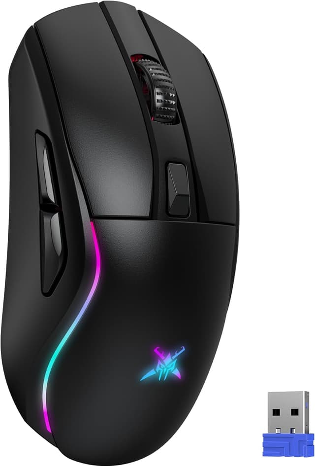 Detalle de TECKNET Gaming Maus Kabellos 24000 DPI