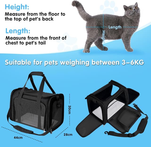 Detalle 2 de AiQInu Zaino trasportino pieghevole per cani e gatti 3–6 kg