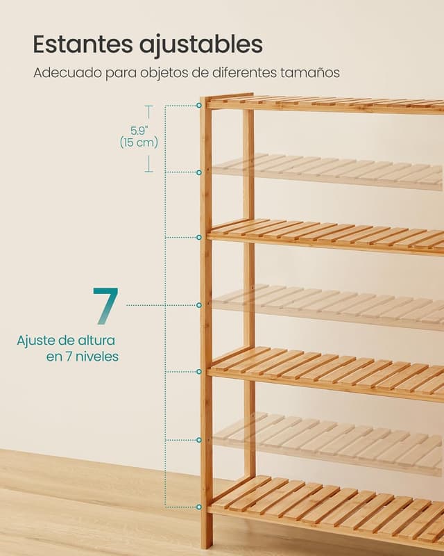 Thumbnail 5 de SONGMICS Zapatero de Bambú de 4 Niveles