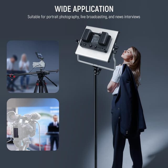 Detalle de NEEWER 2x NP-F970 7800mAh replacement batteries with dual charger (Type C) for Sony NP-F970