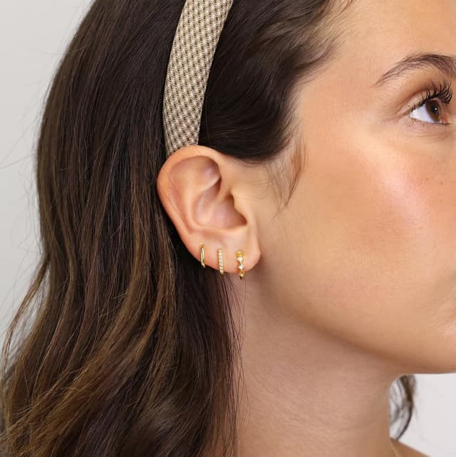 Detalle 2 de ZHESHY Gold Ohrringe Set Damen 3 Paar