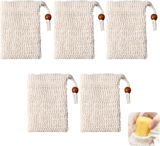 Imagen de Sisal Soap Saver Bags 10x15cm 5 Pack en OfertitasTOP