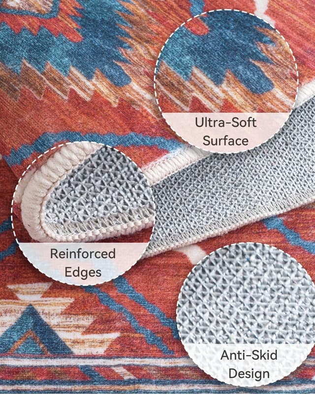 Thumbnail 6 de DEFYNEE Moroccan Washable Area Rug