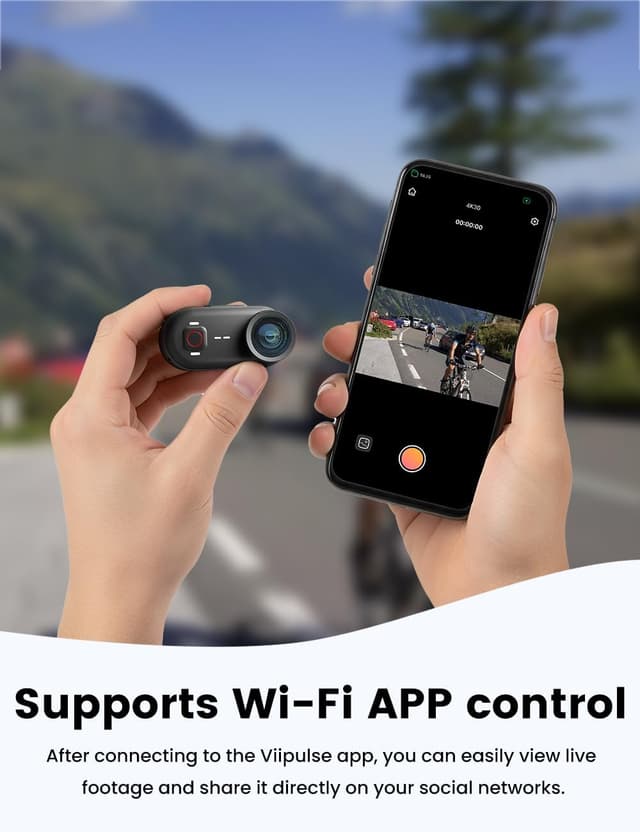 Detalle 2 de Apexcam K80 mini action cam 4K