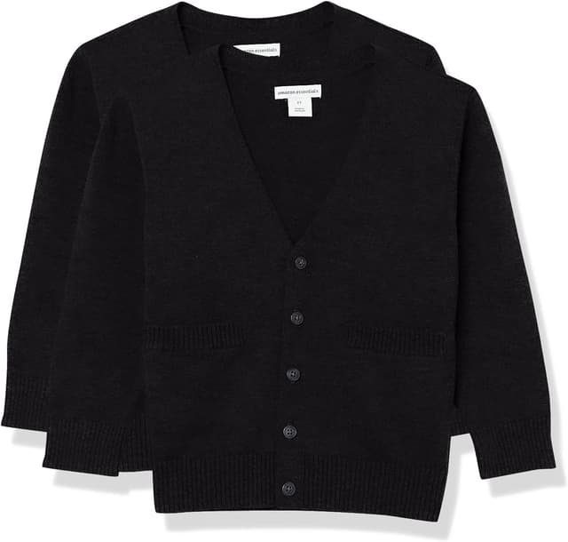Detalle de Amazon Essentials V-Neck Cotton Cardigan, Pack of 2