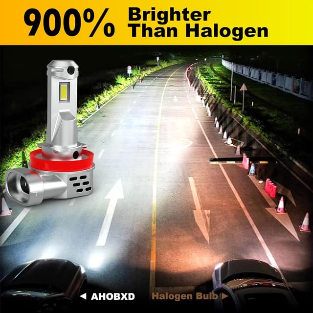 Detalle de AHOBXD H11 LED Bulb (H8/H9/H16 compatible) Fog Lights Pack of 2