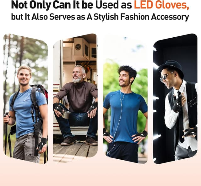 Thumbnail 2 de BIIB Regalo Uomo Guanti con Luce LED