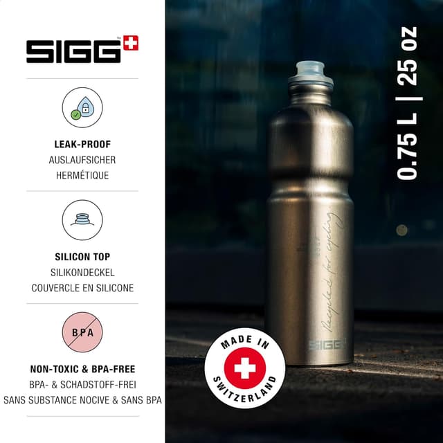 Detalle 2 de SIGG Move MyPlanet™ Smoked Pearl Botella para bicicleta 0.75L 🚰