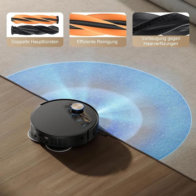 Detalle de 22-teiliges Zubehör-Set für Dreame X50 Ultra, L40s Pro Ultra, L50 Pro Ultra, Mova V50 Ultra & Co. – mit 2 Hauptbürsten, Wischtüchern, HEPA-Filtern