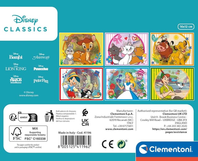 Detalle de Clementoni Disney Classics 12 Würfel Puzzle Kinder