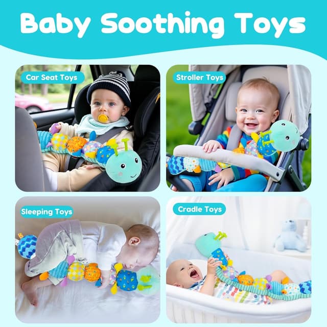 Detalle de Lypsochaat Caterpillar sensory toy for 0-6 months