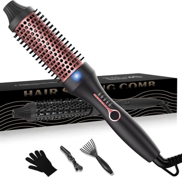 Detalle de 38 mm Wärmebürste Thermal Brush (Thermobürste) mit LCD, 120–210 °C und Doppelspannung 100–240 V