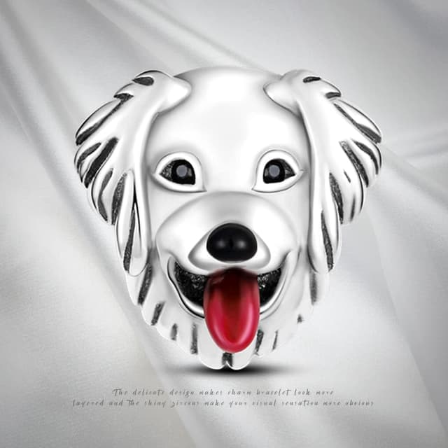 Detalle de FLUFLO Charm Anhänger aus 925er Sterling Silber für Armband & Halskette (C01)