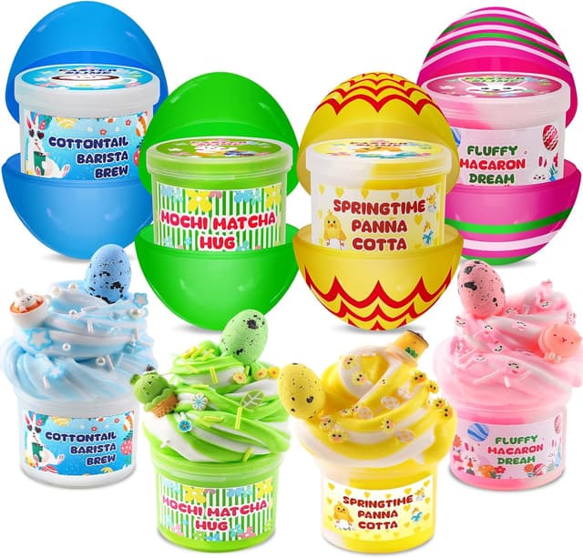 Detalle de Easter slime eggs 4 pack with toys