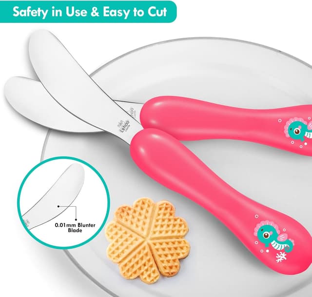 Detalle de Lehoo Castle Toddler Cutlery Set (6 pcs) in 304 Stainless Steel for Ages 2–5