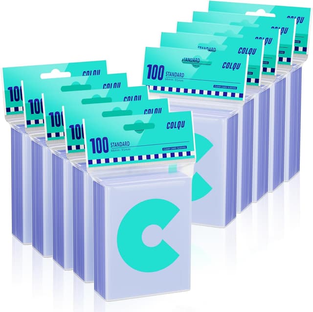 Detalle de 1000ct Clear Card Sleeves 66x91mm 📇