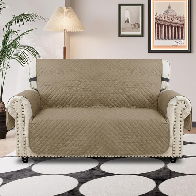 Detalle de Ystyle Housse de canapé 2 places 127 cm imperméable avec accoudoirs