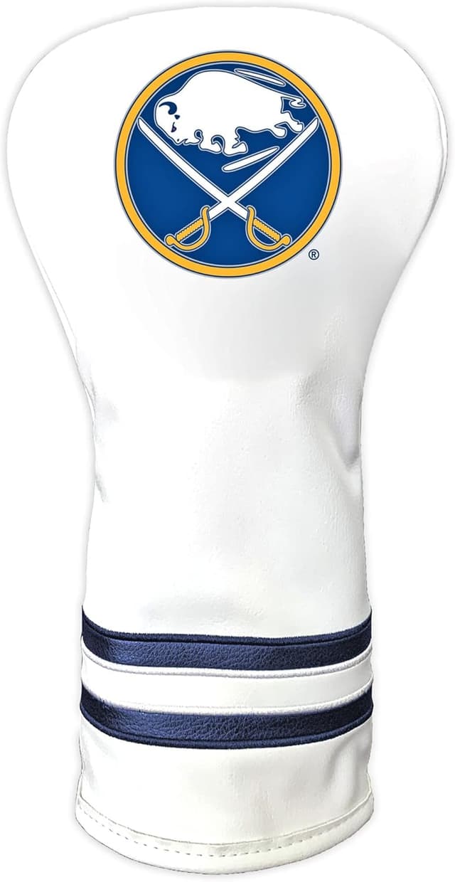 Detalle de Team Golf NHL White Vintage Driver Headcover (Form-Fitting Design, Retro Logo)