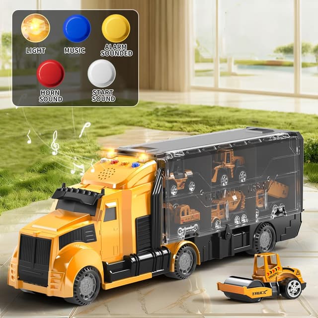 Detalle 2 de NIPLOOOW Construction Trucks Toy Set for Ages 3–9 🚚