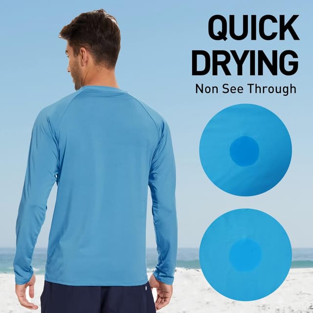 Detalle de Arcweg Rashguard homme manches longues anti-UV UPF 50+ (séchage rapide, léger) M-3XL