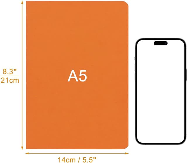 Detalle de ZCZN A5 Blank Notebooks (12-Pack) – 60 Plain Pages Per Notebook in Mixed Colours