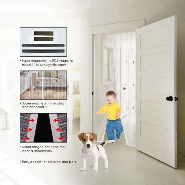 Detalle 2 de MYCARBON Moustiquaire Aimantée 140x210cm