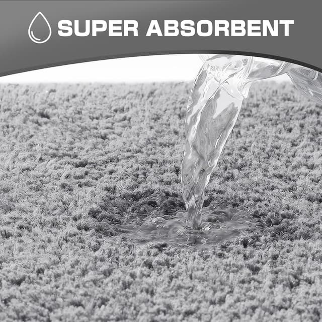 Thumbnail 4 de wyewye Microfibre Bath Mat 40x60cm Grey