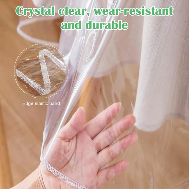 Thumbnail 4 de DASIAUTOEM Tischdecke Transparent Rund, Durchsichtige Tischdecke, Tischfolie Durchsichtig, PVC Folie Fettdicht Tischschutzfolie Tischschutz, Rund Klarsicht Durchmesser 122 cm
DASIAUTOEM Tischdecke Transparent Rund, Durchsi…
