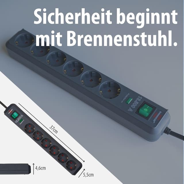 Thumbnail 5 de Brennenstuhl Eco-Line regleta 6 tomas antracita 🔌