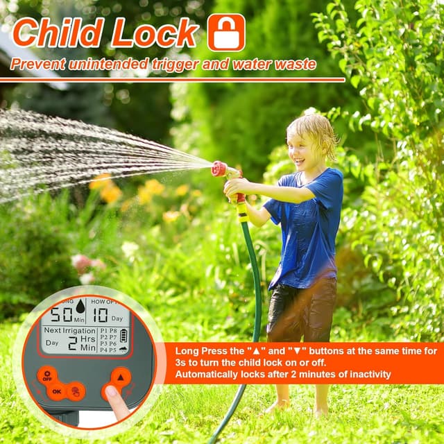 Detalle de Programmatore Irrigazione a Batteria con Sensore Pioggia e 8 Programmi separati