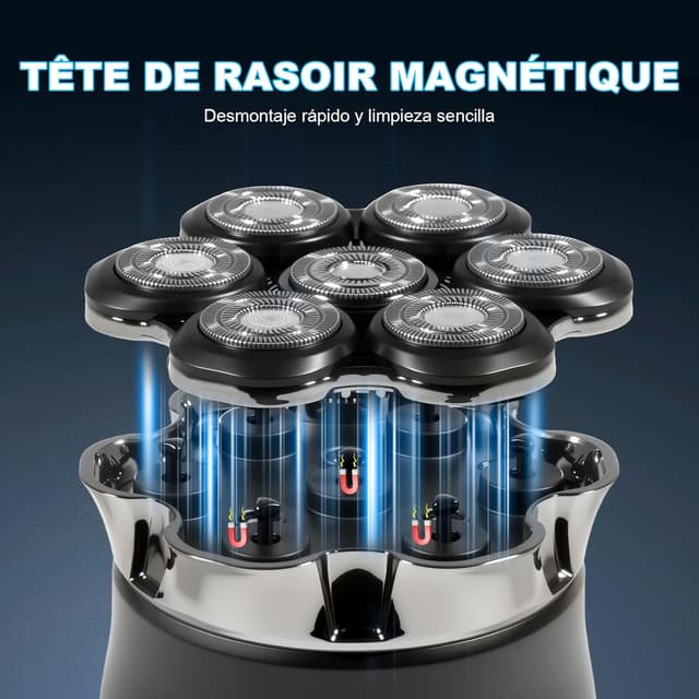 Detalle de Carehabi rasoir tête chauve électrique 7D