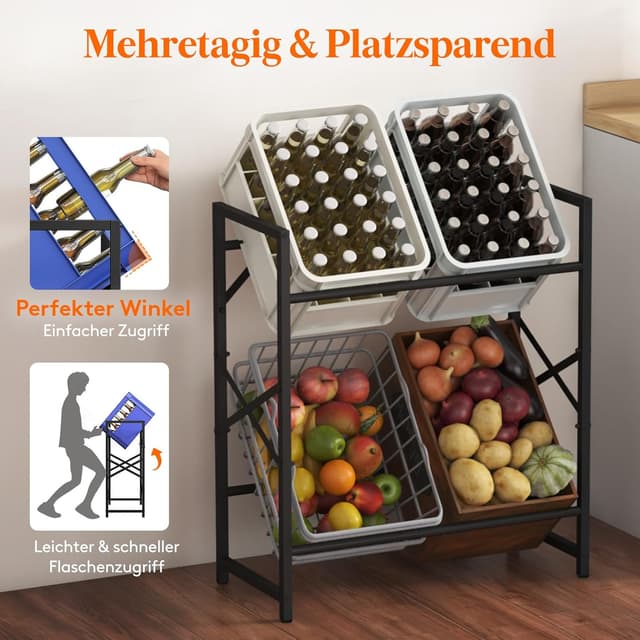 Thumbnail 3 de Lifewit Getränkekistenregal 4 Kisten hoch