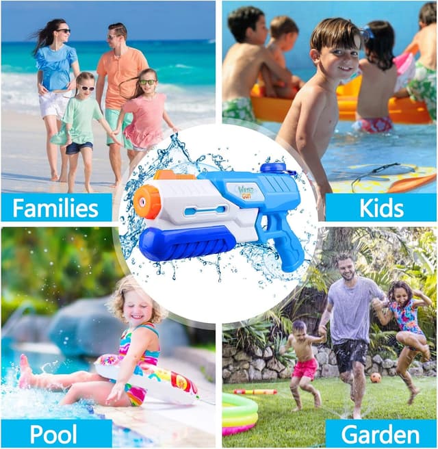 Detalle de Yojoloin Water Pistol 2 Pack – 1200ml powerful water blaster guns for outdoor summer play