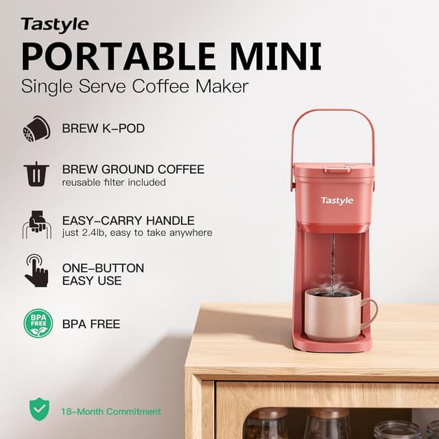 Detalle 2 de Tastyle Single Serve Coffee Maker 12 Oz