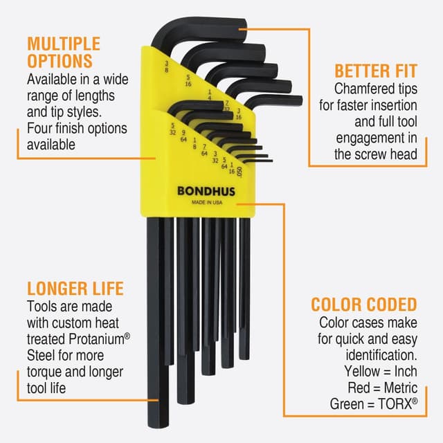 Detalle 2 de Bondhus HLX22 Hex Key Set HLX9L+HLX13L