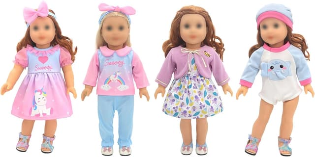 Thumbnail 3 de Doll Clothes for 14–16 Inches 4-pack set
