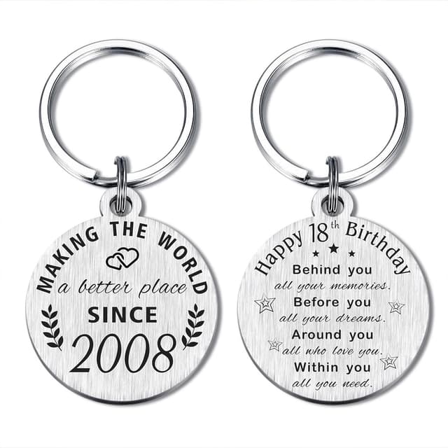 Detalle 2 de ABBNT 18th birthday keychain 18-year gifts