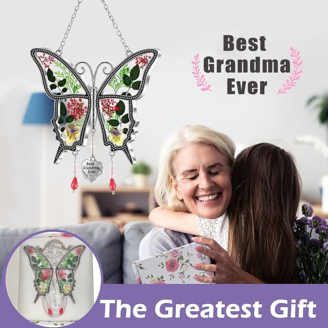 Thumbnail 2 de Suncatcher Butterfly Garden Best Grandma Ever