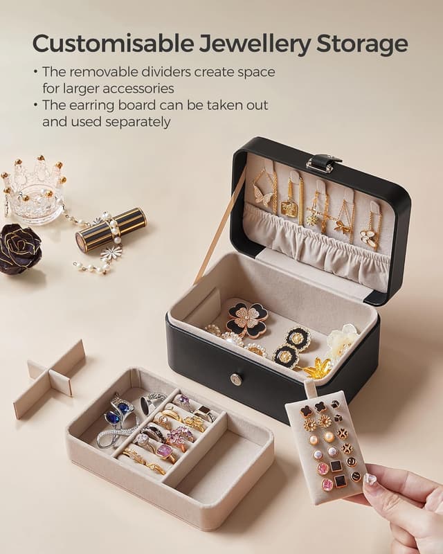 Detalle 1 de SONGMICS GISELLA travel jewellery box 11.6 cm