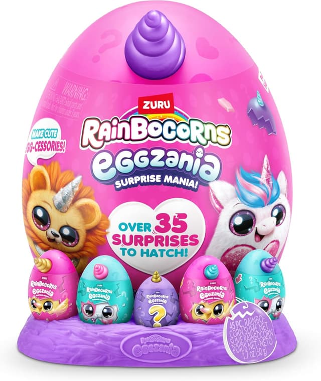Detalle 2 de Rainbocorns Eggzania Surprise Mania Bunnycorn – Plüschtier mit über 20 Überraschungen und Zubehör