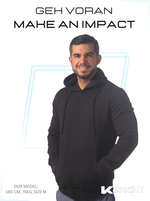 Thumbnail 1 de K-BRIGHT Hoodie Premium Kapuzenpullover Bio-Baumwolle