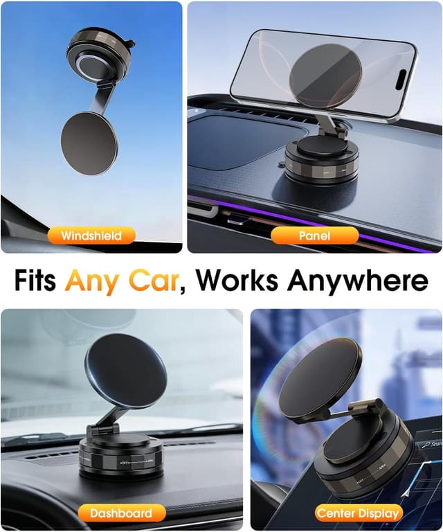 Thumbnail 6 de Vacuum Magnetic Cars Phone Holder 2-in-1 360°