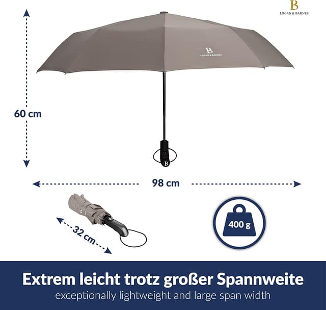 Detalle 2 de LOGAN & BARNES Manchester Regenschirm bis 140 km/h
