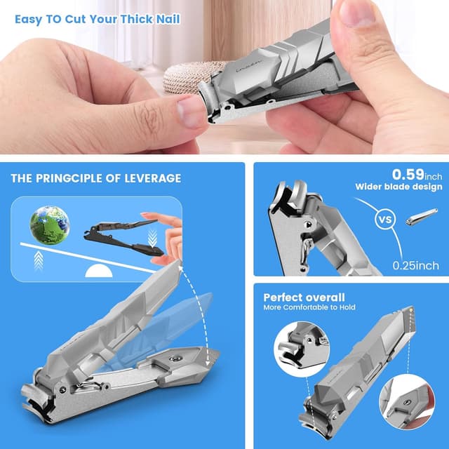 Detalle 2 de INXEN Nagelknipser aus mattiertem Edelstahl