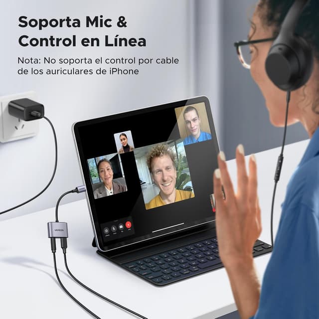 Thumbnail 5 de UGREEN 2 en 1 Adaptador USB C a Jack 3,5 mm