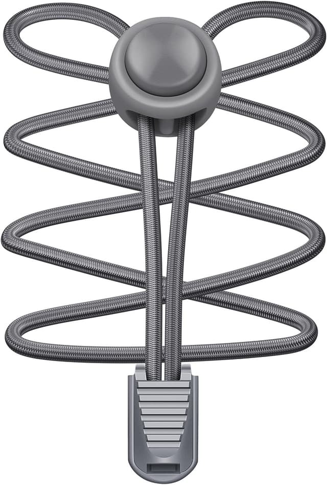 Detalle de UpUGo Schnürsenkel ohne Binden – elastische Schnürsenkel in Einheitsgröße für Erwachsene (1 Paar, dunkelgrau)