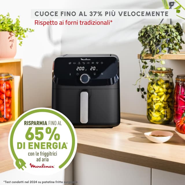 Detalle de Moulinex Easy Fry Mega EZ8558 friggitrice ad aria versatile da 7,5 L (2 kg) con 9 programmi e app My Moulinex